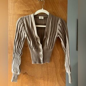 Aritzia Wilfred Plunge Front Cardigan